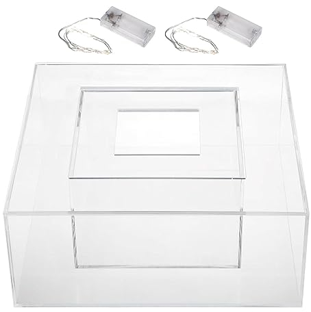 Présentoir À Gâteau De Mariage, Présentoir À Gâteau Transparent En Acrylique, Présentoir À Cupcakes, Support À Gâteau Carré Transparent, Support À Gâteau LED Empilable, Présentoir À Gâteau Pour Annive