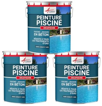Beton-Poolfarbe - ARCAPOOL Perlweiß - RAL 1013-3 x 10 L