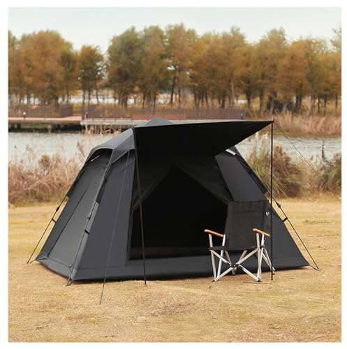 ZIROXI Pop-Up Zelt für 4 Personen, 5000 mm Wasserdicht, Insektensicher, Sonnensicher, 4 Mann Zelt mit Ventilationssystem, Wetterfest für Camping
