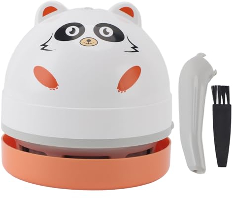 ciciglow Mini Aspiradora de Escritorio, Linda Aspiradora de Escritorio para Recoger Migas, Borrador, Migas, Pelos de Mascotas, Alta Succión y bajo Nivel de Ruido, con Cepillo de Limpieza