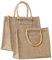 IPEA 2x Borsa in Juta Naturale con Manici in Legno per Shopping, Spesa e Tempo Libero - 2 Pezzi - Shopper in Vera Iuta - Tote Bag per Sera, Mare, Spiaggia, Uscite - Design Retrò Elegante - 26 x 23 cm
