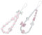 Onperpoe 2 PCS Phone Charm Strap Cute Crystal Beads Phone Charm Bracelet Phone Lanyard Wrist Strap Aesthetic Phone Chain Accessories for Women Girls Keychain, Backpack, Wallet Decoration (Pink Bear)