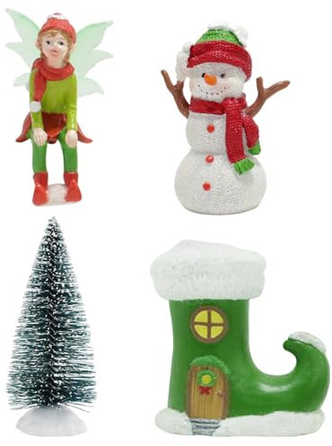 Leuchtende Weihnachtsfiguren,Leuchtende Weihnachtsfiguren,Harzstatue Weihnachtshandwerk Partygeschenke leuchten | Landschaftsdekorationen, Miniaturfiguren, die im Dunkeln leuchten, für den Bücherregal