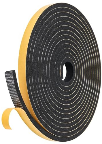 Frogetu 1 Piezas Burlete Puerta Entrada 7mm×2mm-5m,Tira de Sellado Junta Autoadhesiva para Ventanas,Cinta Selladora Espuma,Cinta de Sellado Autoadhesiva,para Anti Frío,Aislante