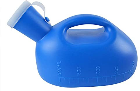 Urinal für Männer, 2000 ml – tragbares Töpfchen-PIPI-Flaschen-Sammel-Reise-WC (blau)