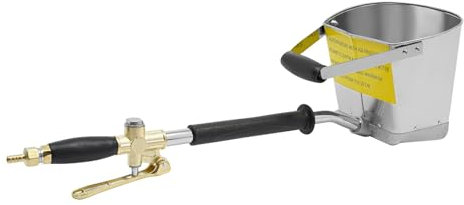 Druckluft Putzmaschine, 4 Jet Putzpistole, Verputzmaschine, Verputzpistole, Mörtelspritze für Sprühen von Zement, Mörtel, Beton, 3.5L