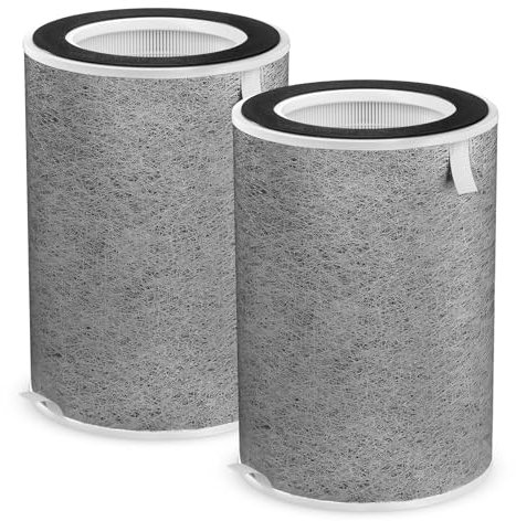 Luripid HP201 HP202 Replacement Filter 2Pack Compatible with Shark HP200 Series &HC502 Air Purifier MAX,HP200 Series HP202 HP201 &HP232 Filter Cleans Up to 99.98% Particles #HE2FKBAS,HE2FKBASMB