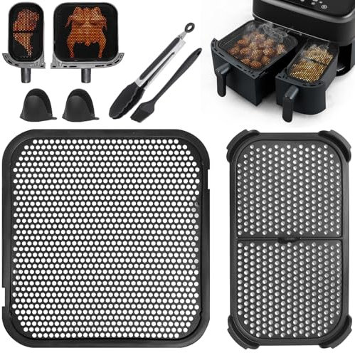 Anhow 5er Spritzschutz Zubehör für Philips Airfryer 3000 Dual Basket, Airfryer Zubehör für Philips Steam Airfryer 5000 Series Silikonform Spritzschutz für Philips Heißluftfritteuse 6L/3L