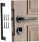 Door Latch Guard Plate, L-Shaped Security Reinforcement Stainless Steels Outswing Door Lock Protector for Hotels, Toilets, Bathrooms