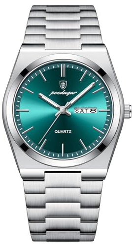 Poedagar Quarz Mann Armbanduhr wasserdicht Leuchtend Datum Woche Männer Mode Business Klassische Uhren Edelstahl Herrenuhr