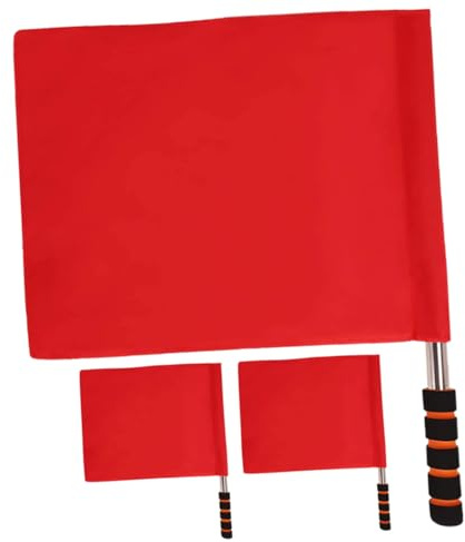 Gatuida 3 pezzi Bandiere Segnali Rosse per Arbitro Leggere e Resistenti per Calcio Pallavolo e Sport Leggeri Facili da Trasportare e Usare