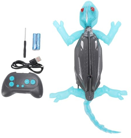 Yechiry Wandklettereidechse, Kletterndes Ferngesteuertes Auto, Bodendecke Krabbeln, Cooles Kinderspielzeug, Geschenk für, Mädchen, Drinnen, Spielsicher, Materialien, Spielzeug Zur (Blue)