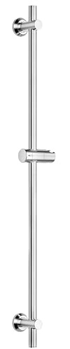 JOHO Dusche Brausestange Edelstahl mit Duschkopfhalter und Variable Wandbefestigungen, bestehende Bohrlöcher nutzbar, Duschstange 100 cm, Chrom