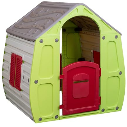 1.09m Green & White Indoor Outdoor Plastic Magical Forest Wendy Playhouse