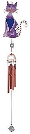 StealStreet SS-G-99294 Windspiel Katze Kupfer und Edelstein Garten Dekoration Hängende Veranda Dekor