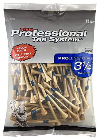 Pride Professional Tee System Golf-Tees, Natürlich, 135 Count