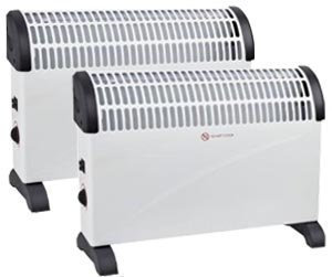 2 X 2000W Portable Electric Thermostat CONVECTOR Heater Winter 2KW Wall Mounted Fan
