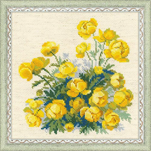Riolis Stickbildset Kreuzstich Trollblume, Zählmuster