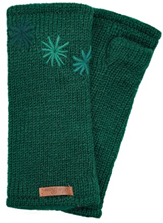 McRon Damen Gestrickte Pulswärmer Floris Tiefgrün 55