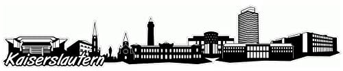 Samunshi® Kaiserslautern Skyline Aufkleber Sticker Autoaufkleber City Gedruckt - 20x3,7cm schwarz