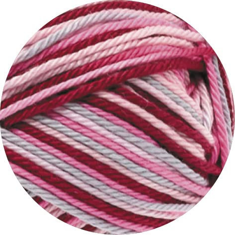 LANA GROSSA Cotone Print | Baumwollbasicgarn | Handstrickgarn aus 100% Baumwolle | 50g Wolle zum Stricken & Häkeln | 125m Garn FB 327