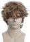 karlery Männer Herren Kurz Locken Flauschig Braun Perücke mit Pony Halloween Cosplay Perücke