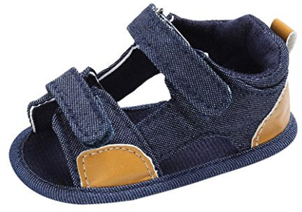 Fossen Verano Niño Bebe Sandalias Suela Blanda Zapatos de Lona (12-18 meses, Azul)