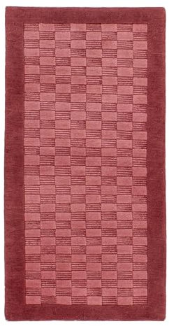 Lifetex.eu Teppich Brücke Nepal ca. 75 x 140 cm Rosa handgeknüpft Schurwolle Modern hochwertiger Teppich