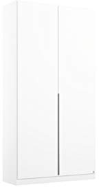 Rauch Möbel Alabama Schrank Kleiderschrank Drehtürenschrank Weiß 2-türig inklusive Zubehörpaket Premium 1 Kleiderstange, 3 Einlegeböden, 1 Schubkasteneinsatz BxHxT 91x229x54 cm