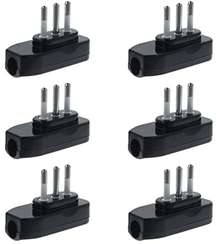 EXTRASTAR Spina piatta,Spina Ribassata 2P+T 10A,Nero,6 pezzi.