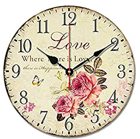SWHONG Ohne Tickgeräusche Wanduhr, 12 Z0ll/30,5cm Runde Wanduhr