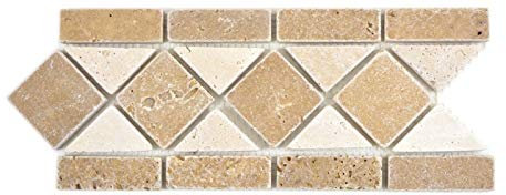 MoSBor-0246_f Travertin Bordure en pierre naturelle pour mur sol douche cuisine Beige