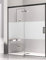 Paroi de douche avant - 1 lame fixe et 1 porte coulissante - Verre de sécurité 6 mm - Modèle Glase 2 N (176-180 cm)