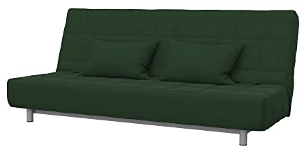 Soferia Sofabezug Kompatibel Mit BEDDINGE 3-er Bettsofa Sofaüberzug Sofaüberwurf Sofaschoner Cover Einfache Reinigung Allergiefrei Wasserabweisend Majestic Velvet Flasche Grün