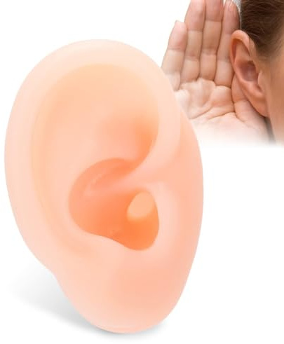 Silikon-Ohrmodell, weiche gefälschte Ohr-Ohrform-Simulation, künstliches menschliches rechtes Ohr-Anzeigemodell für Ohrlochstechübungen, Tragen von Hörgeräten, Schmuck-Anzeige (rechts)