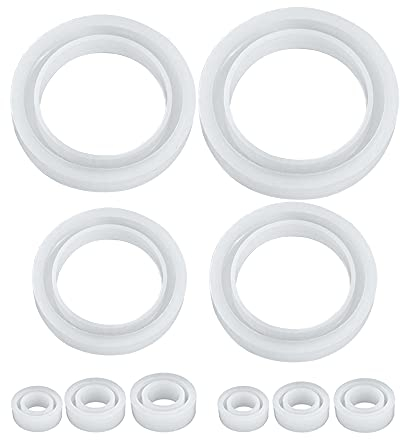 Hazrcvr Epoxidharz Gießformen 10 Stück Silikonformen Armreif Ring Form Ringformen für Epoxidharz Silikonform Ringe Resin Silikonform Armreif Ring Gießform für Dekoration Machen