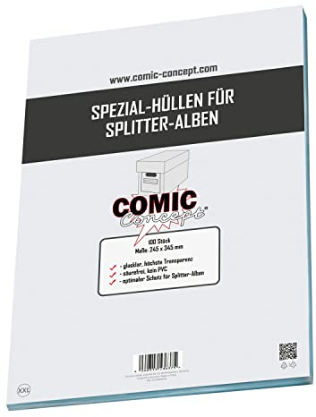 Comic Concept Spezial-Hüllen (ohne Lasche) für Splitter-Alben (245 x 345 mm)