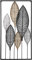 MF Wanddeko Noxi Wandschmuck 3D Bild Metalldeko Metall Metallbild Dekoration Blätter Höhe 75cm