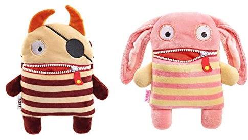 Schmidt Spiele Sorgenfresser 42334 Flint, Sorgenfresser klein, 23 cm, Plüsch Sorgenfresser 42343 Pomm, Sorgenfresser klein, 22 cm, Plüsch