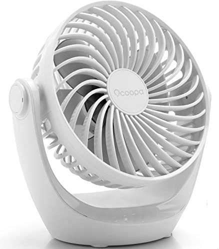 OCOOPA USB Desk Fan Table Fan with Strong Airflow & Quiet Operation, Portable Cooling Fan Speed Adjustable 360°Rotatable Head for Home Office Bedroom Table and Desktop
