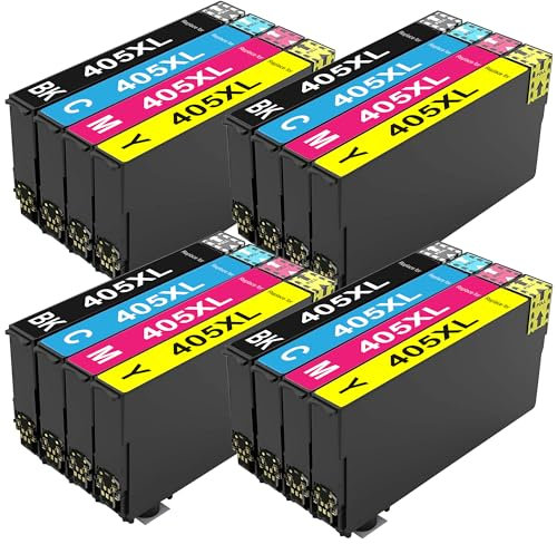 Printing Saver 4X Set Druckerpatronen kompatibel für 405XL 405 XL Workforce Pro WF-3800 WF-3820DWF WF-3825DWF WF-3830DWTF WF-4800 WF-4820DWF WF-4825DWF WF-4830DTWF WF-7310DTW WF-7803