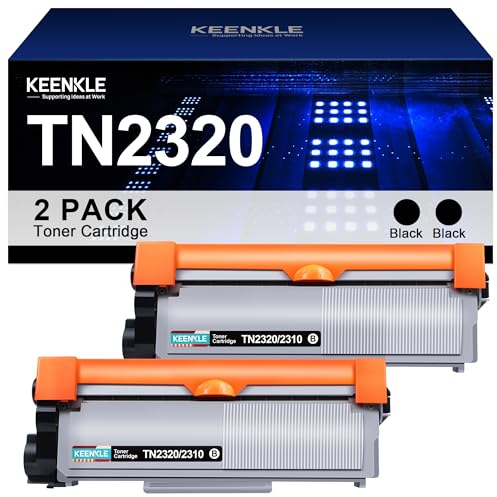 KEENKLE TN2320 TN-2320 Kompatibel für Brother TN 2320 TN-2310 TN2310 Toner für Brother MFC-L2700DW MFC-L2700DN DCP-L2520DW HL-L2340DW MFC-L2740DW MFC-L2720DW HL-L2300D HL-L2360DN (Schwarz, 2er-Pack)