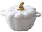 HODAGES Casserole De Citrouille Casserole De Citrouille en Céramique avec Couvercle Casserole Marmite Casserole Cocotte Cocotte Marmite Convient pour Soupe Ragoût Lait Chaud Santé,Blanc (Blanc)