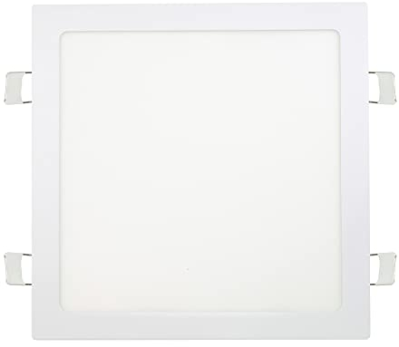 Popp® Pack x1 Placa Downlight LED Empotrable Cuadrado 25W corte de Techo 280x280mm 2250Lm Luz neutra 4000K chip No flicker LUMILEDs, para oficina,pasillos,domitorio,salón (25W 4000K)
