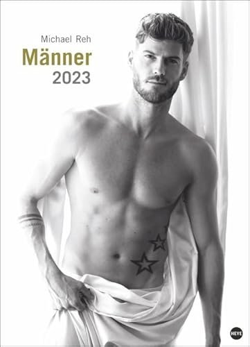 Harenberg Männer Edition - Posterkalender - Kalender 2023 - Heye-Verlag - Michael Reh - Wandkalender mit geschmackvollen Aufnahmen - 49 cm x 68 cm, schwarz-weiß
