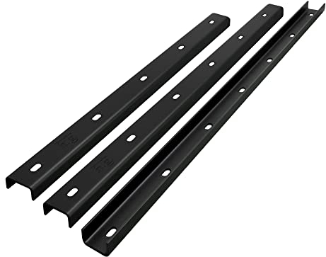 3x Gratleiste U-FORM massiver Unterzug für Tischplatten, Tischbeschlag, Unterstützungsunterzug, Verstärkungsprofil, U-Profil, Querverstrebung, Aussteifungsprofil, Nut-Profil (80cm Länge, 3er Set)