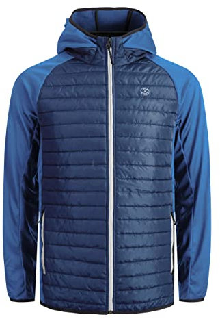 JACK & JONES Veste matelassée légère pour homme, Insignia Blue/w. Bleu fédéral, XL