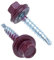 Keple Tornillos para techos, cabeza hexagonal, autoperforantes, color RAL 3005 Rojo vino, 50 pcs