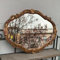 Generisch Dekorativer Wandspiegel Gold ovaler Spiegel antik klassischen Badezimmerspiegel Barock-Stil 50x76 Prunk Spiegel 3039
