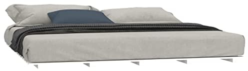 vidaXL Massivholzbett Doppelbett Bettgestell Bett Holzbett Bettrahmen Lattenrost Schlafzimmerbett Schlafzimmermöbel Weiß 200x200cm Kiefer